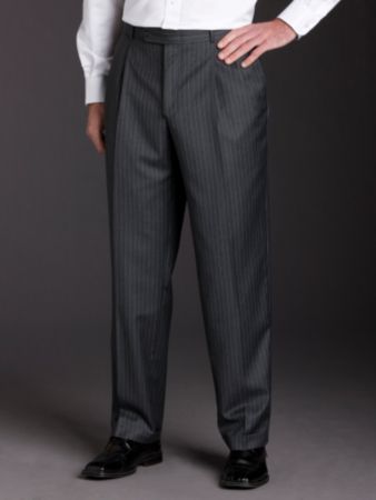 Kenneth Roberts Platinum® Men's Suit Separate Pants - Grey Bead Stripe