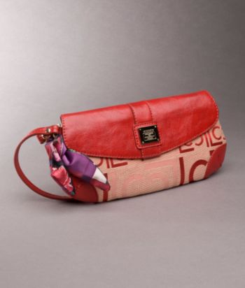 Liz Claiborne Women's Flap Clutch - Crimson