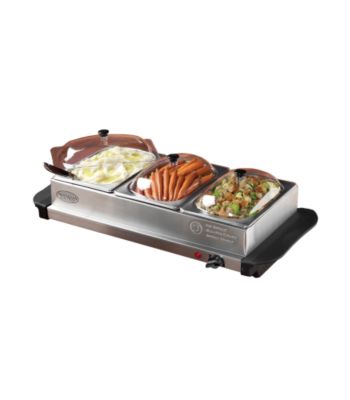 Nostalgia Electrics® Mini 3-Station Stainless Steel Buffet Server