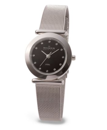 Skagen Denmark Women's Black Dial Glitz Watch