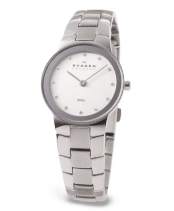 Skagen Denmark Women's Silver Steel Link Watch