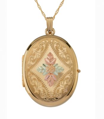 Black Hills Gold Tricolor Gold-Filled Four Picture Locket