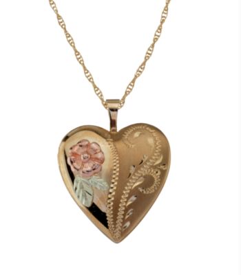 Black Hills Gold Tricolor Gold-Filled Heart Locket
