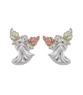Black Hills Gold Tricolor Angel Earrings