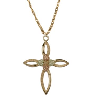 Black Hills Gold 10K Cross Pendant