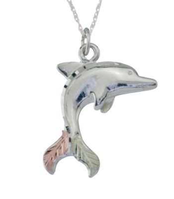Black Hills Gold Dolphin Pendant