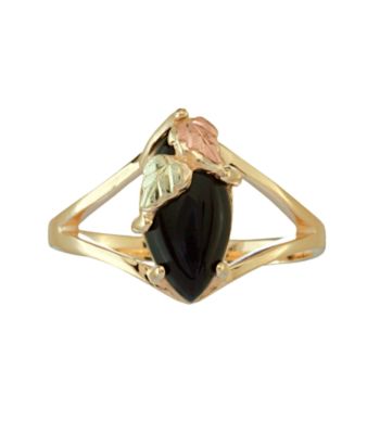 Black Hills Gold 10K Onyx Ring