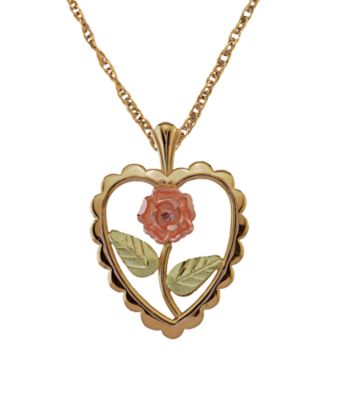 Black Hills Gold 10K Dakota Rose Pendant