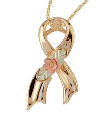 Black Hills Gold 10K Ribbon Pendant