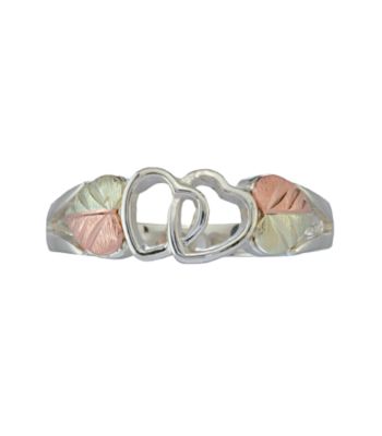 Black Hills Gold 10K Double Heart Ring