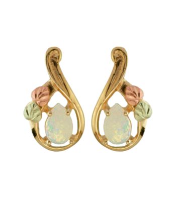 Black Hills Gold 10K Opal Earrings