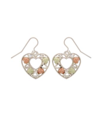 Black Hills Gold Heart Earrings