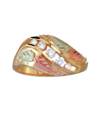 Black Hills Gold 10K Diamond Ring