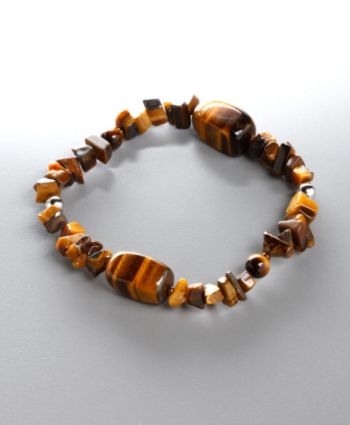 Women's Genuine Stone Tiger's Eye Stretch Bracelet