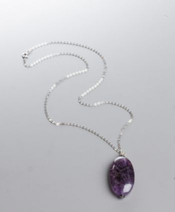 Women's Genuine Stone Amethyst Pendant