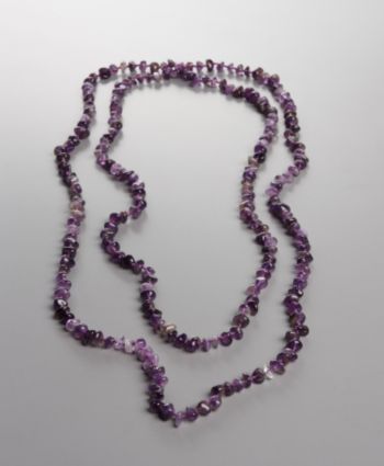 Women's Genuine Stone Amethyst Rope Necklace