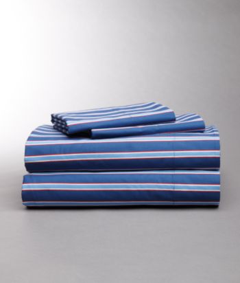 Tommy Hilfiger® 200-Thread Count Printed Sheet Set - Christopher Stripe