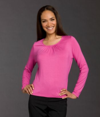 Evan-Picone® Petites' Shirred Scoopneck Knit Top
