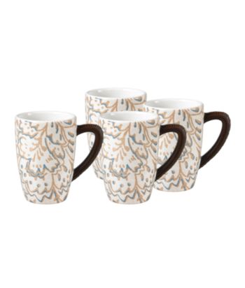 Nautica Bali Floral Set of 4 Linen Mugs