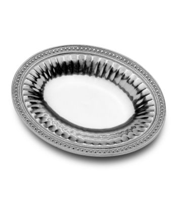 Wilton Armetale® Flutes & Pearls Collection - Oval Bread Tray