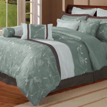 Salem 10-Piece Bedding Ensemble in Blue by Central Park