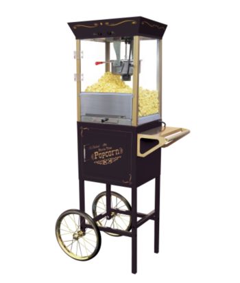 Nostalgia Electrics™ CCP-BLK Old Fashioned Movie Time Popcorn Cart - Black