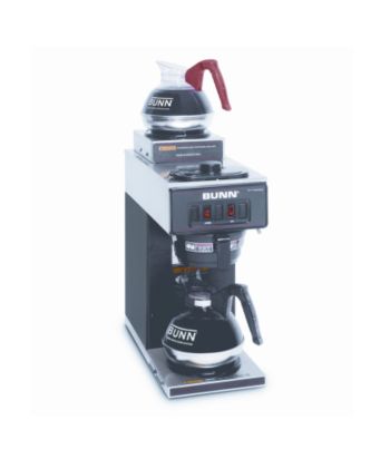 BUNN® 12-Cup Pourover Coffee Brewer with 2 Warmers-Black and Stainless Steel