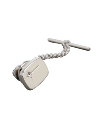 Kenneth Roberts Platinum® Men's Rectangle Tie Tac - Silver