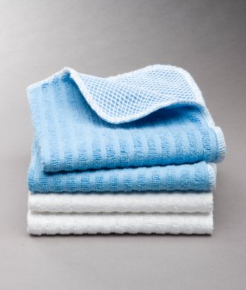 Bardwil Set of 4 Scrubber Dish Cloths - Sky