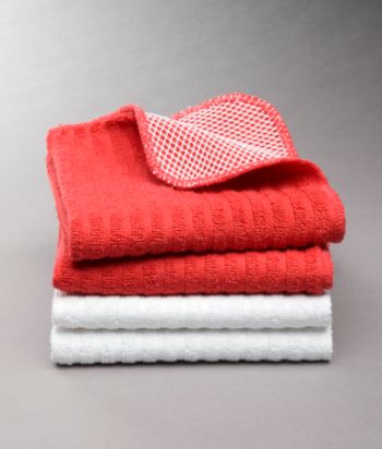 Bardwil Set of 4 Scrubber Dish Cloths - Poppy