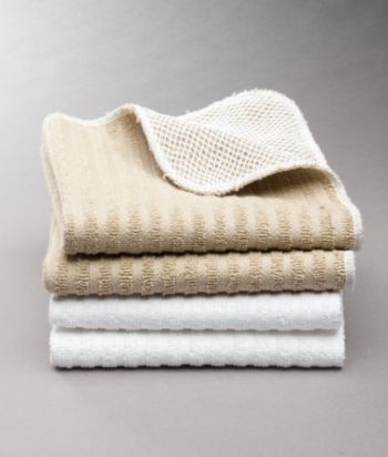 Bardwil Set of 4 Scrubber Dish Cloths - Khaki