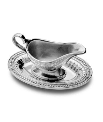 Wilton Armetale® Flutes & Pearls Collection - Gravy Boat with Tray