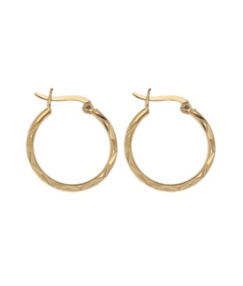 Gold Plate over Sterling Silver 20MM Hoop