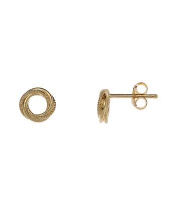 Gold Plate over Sterling Silver Small Love Knot Earring