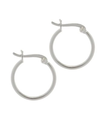 Sterling Silver Small Click Hoop