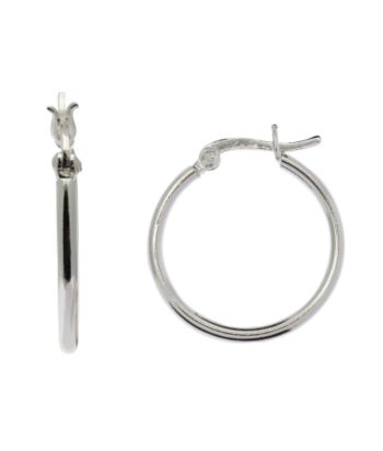 Sterling Silver Medium Click Hoop