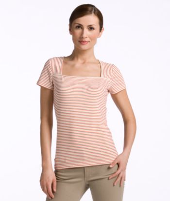 Liz Claiborne New York Striped Squareneck Top