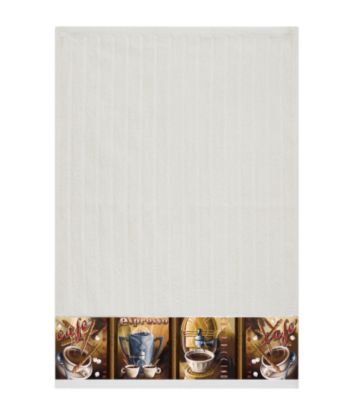 Blonder Home Accents® Coffee House Border Towel