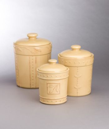 Sorrento Open Stock Dinnerware - Set of 3 Canisters