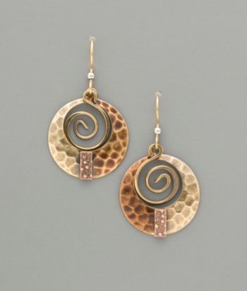 Silver Forest® Coppertone and Goldtone Desert Bouquet Earrings