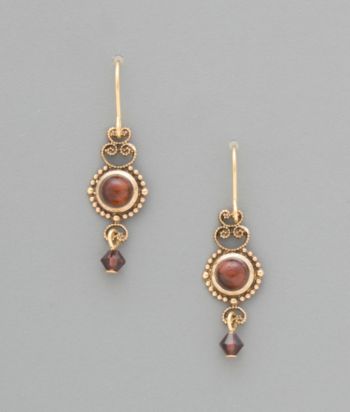 Silver Forest® Brown Tiger's-Eye Linear Earrings