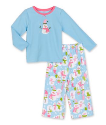 Carter's® Girls' 2T-7 2-Piece Snowman Sleep Set - Blue/White