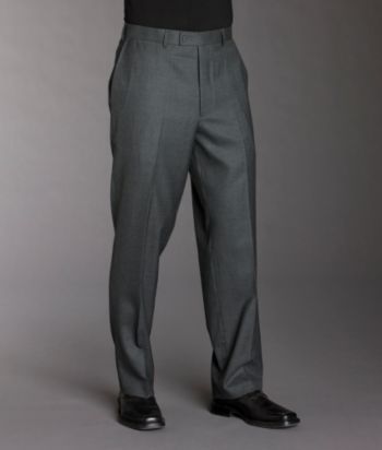 Louis Raphael® Men's Flat-Front Dress Slacks - Gray