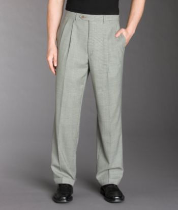 Lauren® Men's Pleated Total Comfort Trousers - Black/White