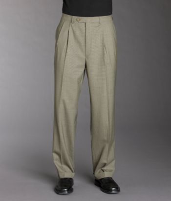 Lauren® Men's Pleated Total Comfort Trousers - Taupe/Olive