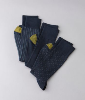 GOLD TOE® Men's Bamboo 3-Pack Casual Socks - Navy