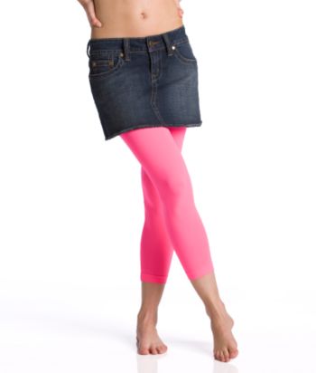 Just One Juniors' Neon Seamless Cropped Leggings