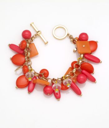 Liz Claiborne New York Shaky Bead Toggle Bracelet - Multi