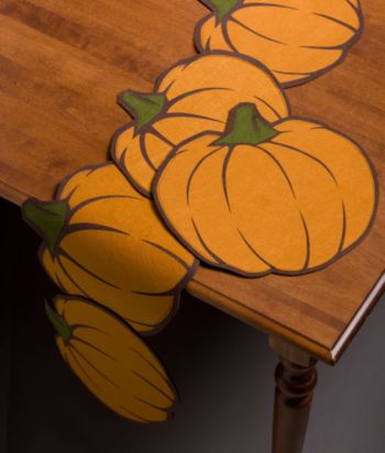 Pumpkin Cut-Out Table Linens by LivingQuarters