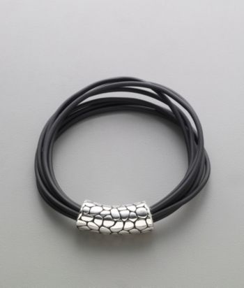 Napier® Corded Bracelet - Black/Silvertone